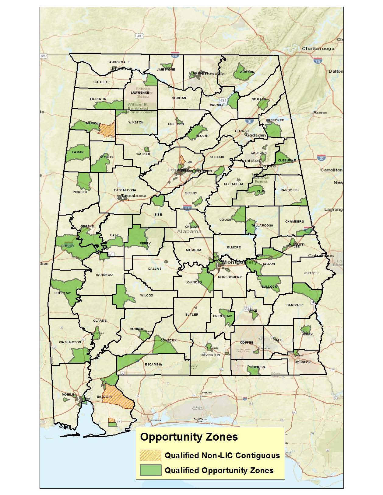 Alabama’s Opportunity Zones Approved by U.S. Treasury Department, IRS