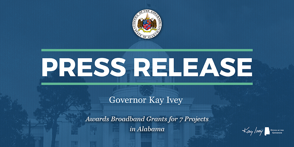 Gov. Ivey awards broadband grants for 7 projects in Alabama
