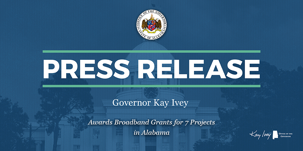 Gov. Ivey awards broadband grants for 7 projects in Alabama - Office of ...