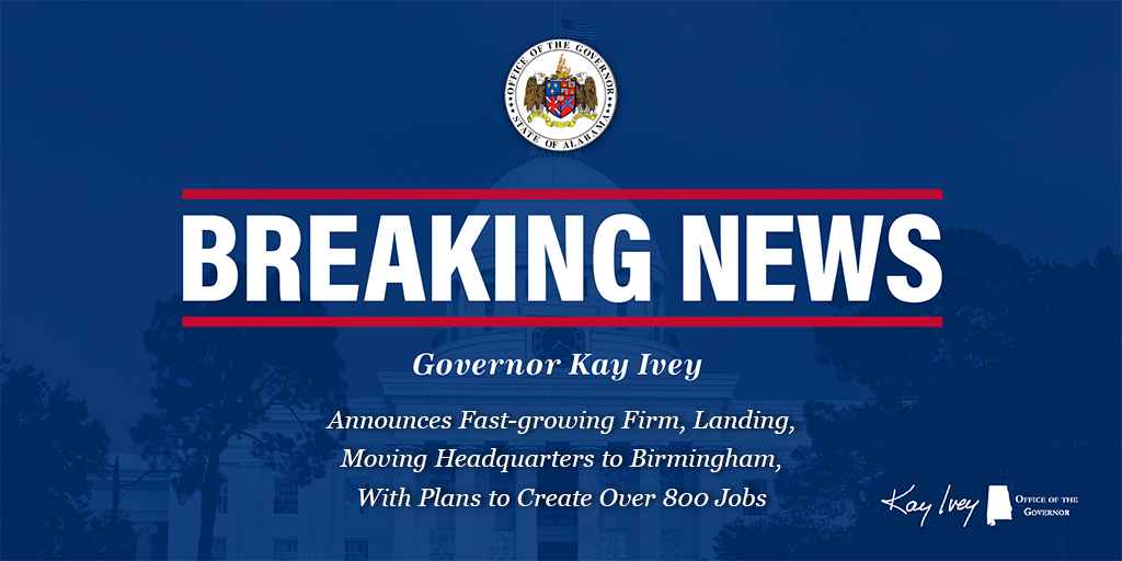 Gov. Ivey: Fast-growing firm, Landing, moving headquarters to Birmingham, with plans to create over 800 jobs