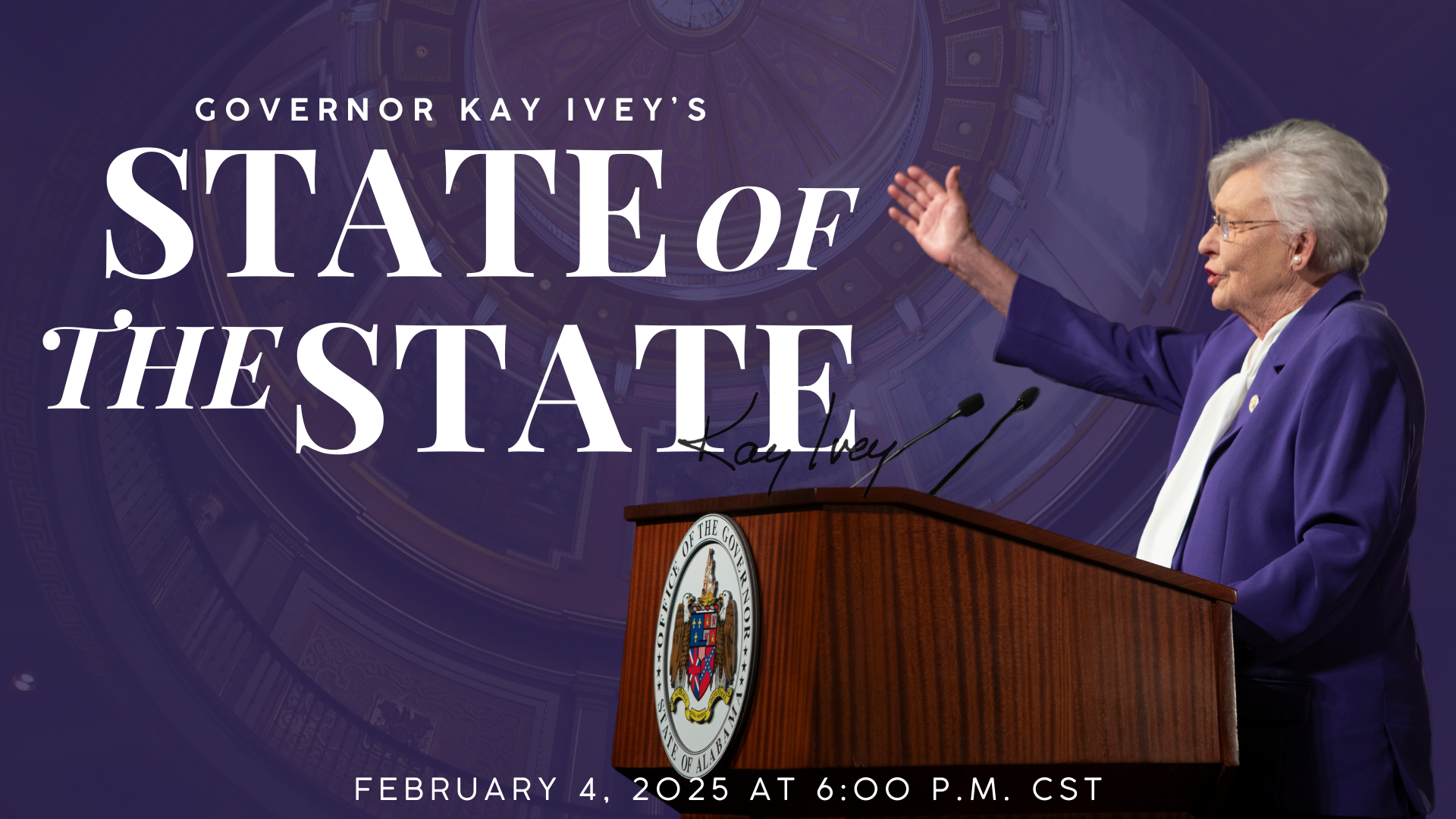 Governor Ivey to Deliver State of the State Address on February 4