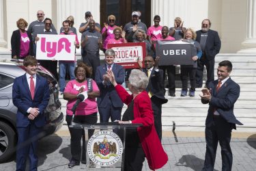 Governor Ivey Announces Ridesharing Law Effective Across Alabama</br><span style='color:#000000;font-size:75%;'>Companies like Lyft, Uber Now Expanded to Suburban and Rural Areas</span> Governor Ivey Announces Ridesharing Law Effective Across Alabama</br><span style='color:#000000;font-size:75%;'>Companies like Lyft, Uber Now Expanded to Suburban and Rural Areas</span>