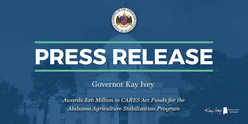 Governor Ivey Awards $26 Million in CARES Act Funds for the Alabama Agriculture Stabilization Program