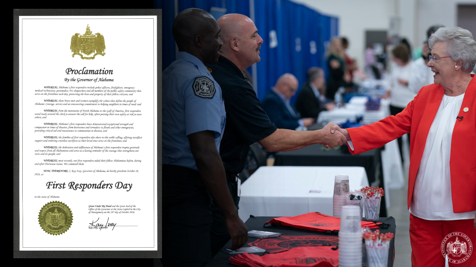 Governor Ivey Proclaims First Responders Day, Honors Alabamians Who Answer the Call